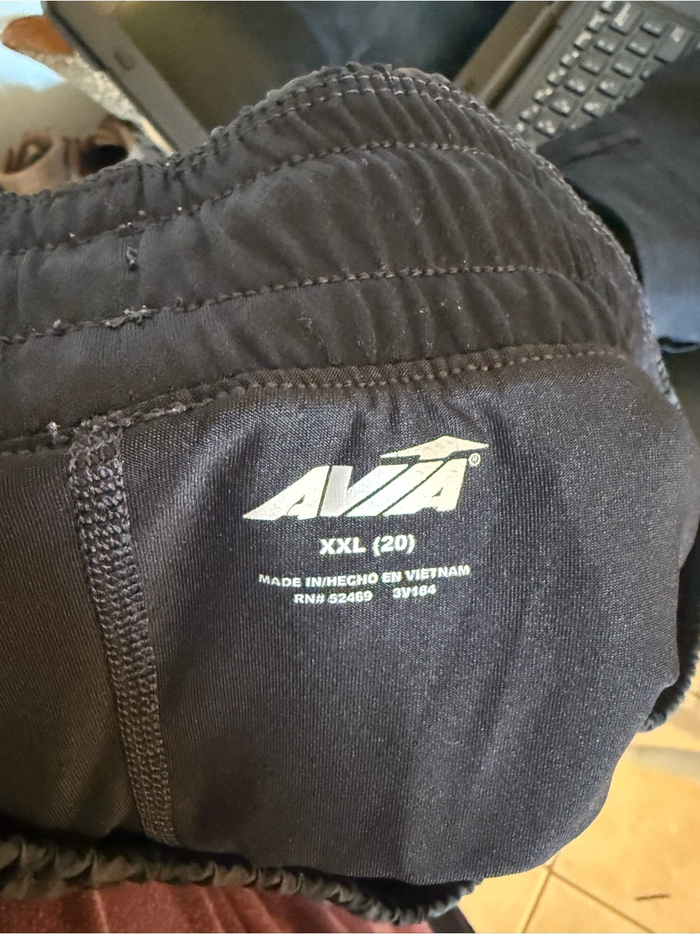 Avia Black Zebra-Print Athletic Shorts - Picture 4 of 4